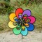In the Breeze Spectrum Double Windee Wheelz - Ground Stake Included - Colorful Flower Spinner for your Yard and Garden